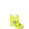 MSGM Mini Clic Bag In Ecopelle Yellow Fluo Discount