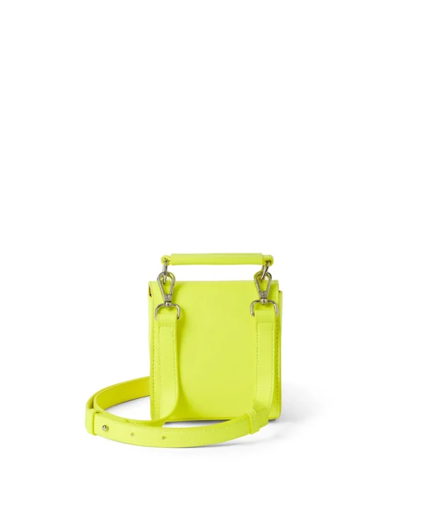 MSGM Mini Clic Bag In Ecopelle Yellow Fluo Discount