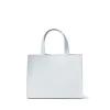 MSGM Mini Tote Bag In Ecopelle Con Micrologo White Sale