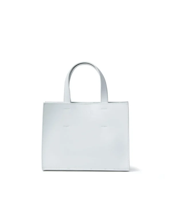 MSGM Mini Tote Bag In Ecopelle Con Micrologo White Sale