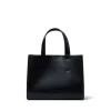 MSGM Mini Tote Bag In Ecopelle Con Micrologo Black Best Sale