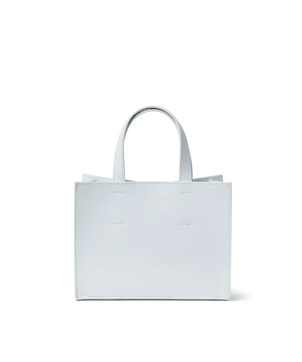 MSGM Mini Tote Bag In Ecopelle Con Micrologo White Sale