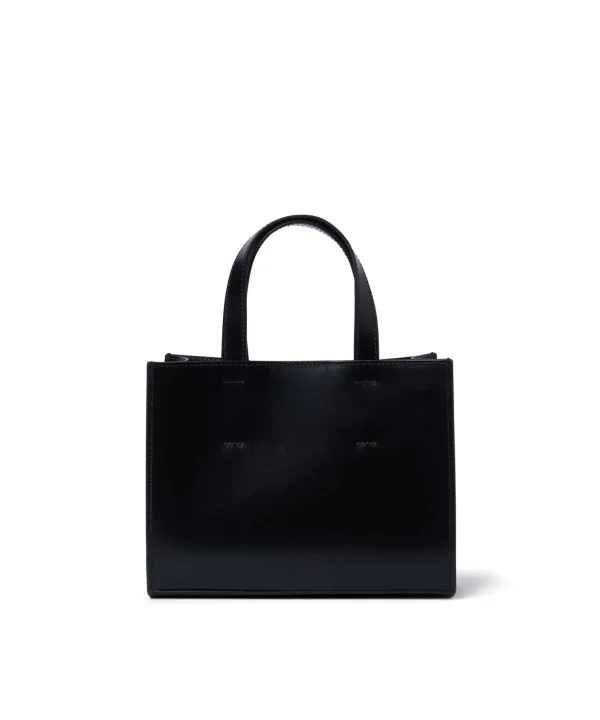 MSGM Mini Tote Bag In Ecopelle Con Micrologo Black Clearance