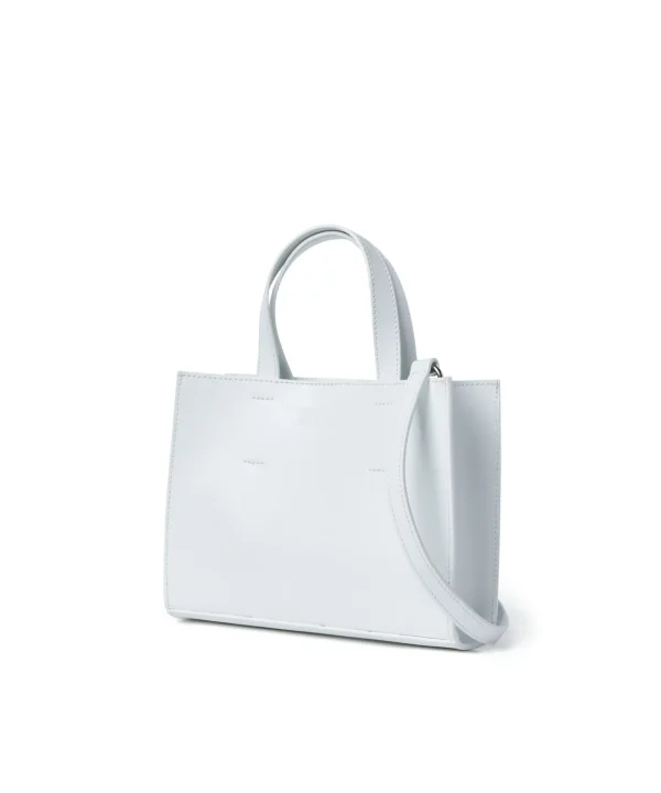 MSGM Mini Tote Bag In Ecopelle Con Micrologo White Cheap