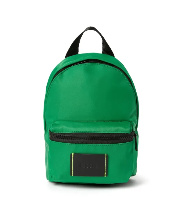 MSGM Mini Zaino In Nylon Signature Green New