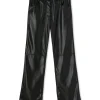 MSGM Pantalone A Gamba Dritta In Ecopelle Black Store