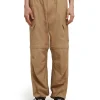 MSGM Pantalone Cargo In Cotone Tinta Unita Beige Discount