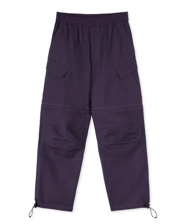 MSGM Pantalone Cargo In Cotone Tinta Unita Dark Purple Flash Sale