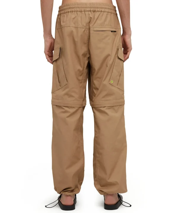 MSGM Pantalone Cargo In Cotone Tinta Unita Beige Discount