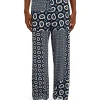 MSGM Pantalone Fluido In Viscosa A Gamba Dritta Con Stampa "Patchwork Paisley" Cream Best Sale