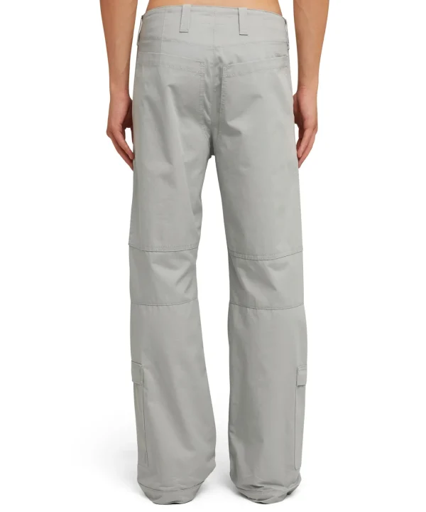 MSGM Pantalone Worker In Cotone Tinta Unita Ice Clearance