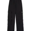 MSGM Pantaloni Joggers Cargo In Cotone Con Gamba Dritta Black Best