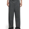 MSGM Pantaloni Tailoring Con Boxer "Hibiscus" Incorporato In Fresco Lana Dark Grey Sale