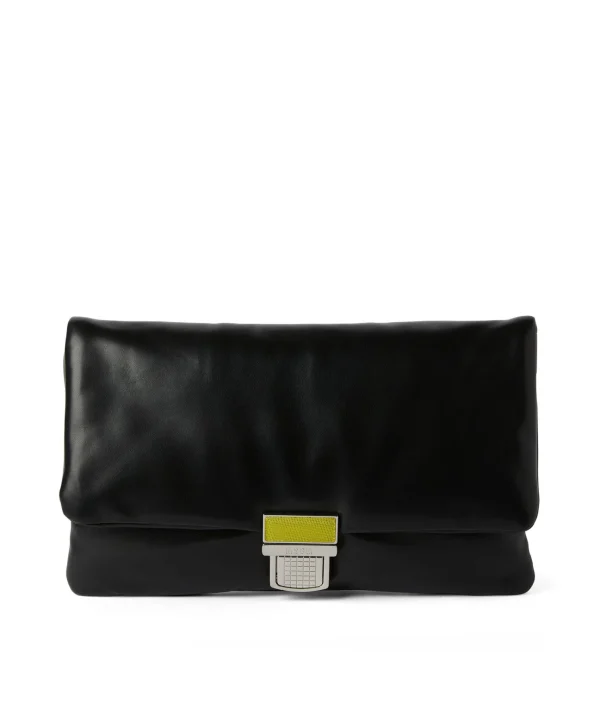 MSGM Pochette Puffer Clic Bag In Ecopelle Black Discount