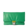 MSGM Pochette Puffer Clic Bag In Ecopelle Green Discount