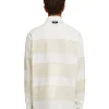 MSGM Polo In Cotone Tinta Unita Con Applicazioni In Rete Cream Outlet