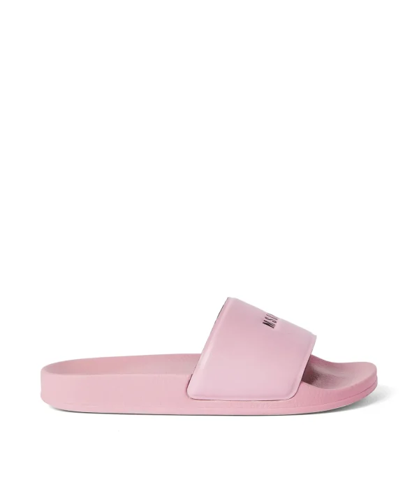 MSGM Pool Slides Con Micro Logo Pink Shop