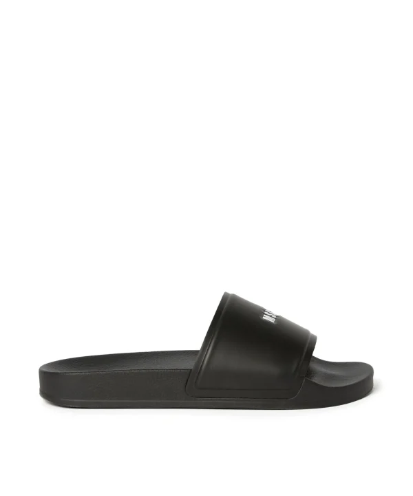 MSGM Pool Slides Con Micro Logo Black Clearance