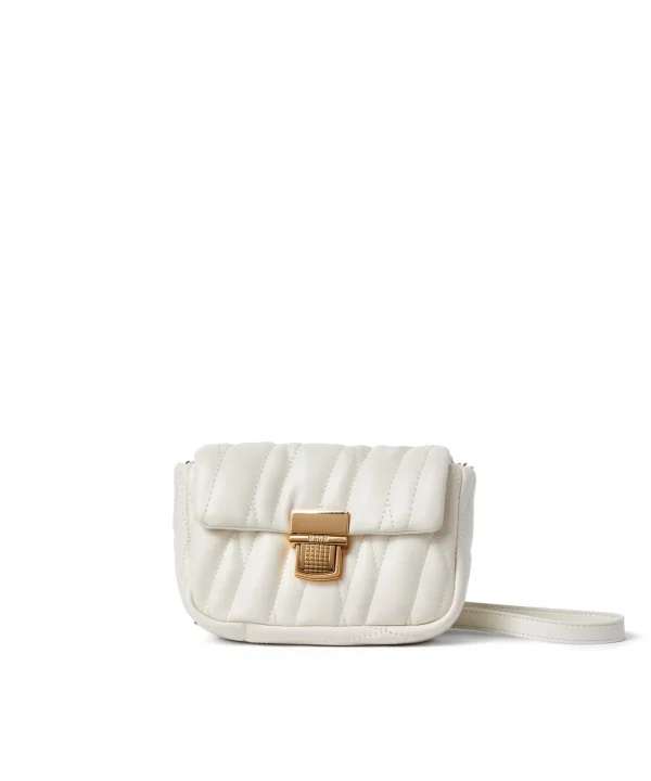 MSGM Puffer Clic Bag In Ecopelle Trapuntata Cream Sale