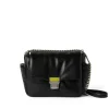 MSGM Puffer Clic Bag In Ecopelle Black New