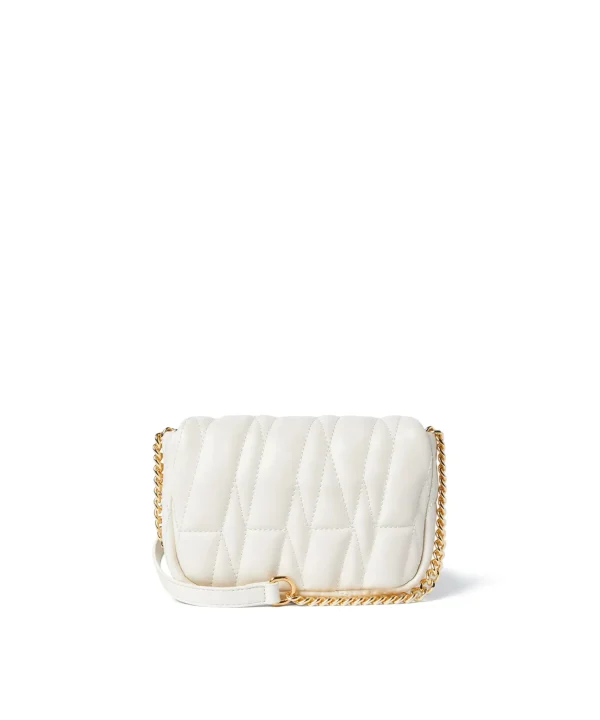 MSGM Puffer Clic Bag In Ecopelle Trapuntata Cream Sale