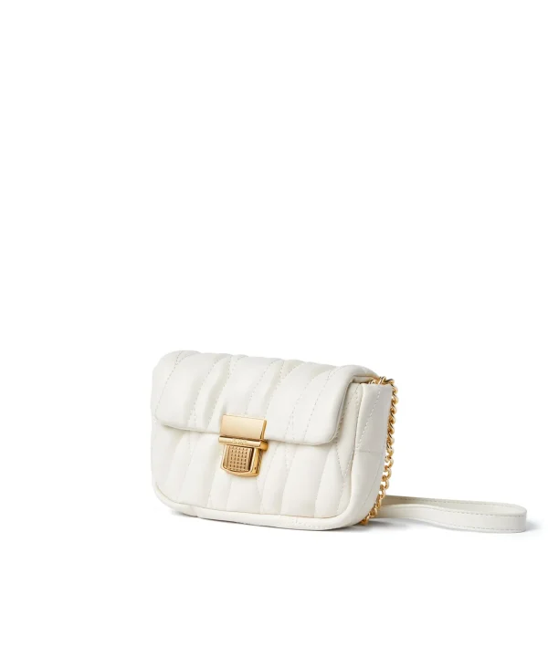 MSGM Puffer Clic Bag In Ecopelle Trapuntata Cream Sale