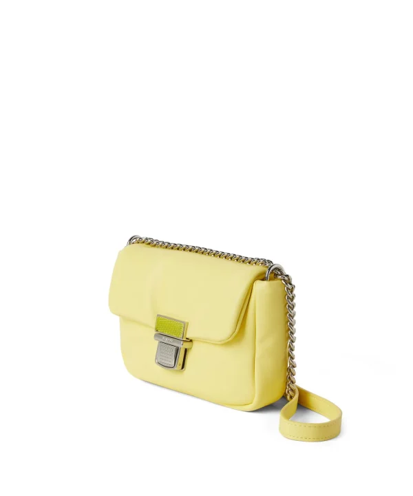 MSGM Puffer Clic Bag In Ecopelle Yellow Fashion