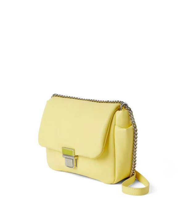 MSGM Puffer Clic Bag In Ecopelle Yellow Clearance