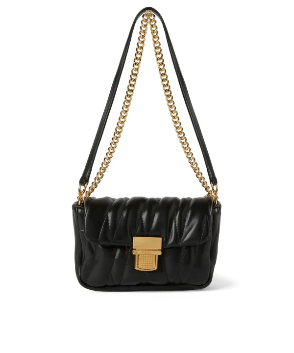 MSGM Puffer Clic Bag In Ecopelle Trapuntata Black Clearance