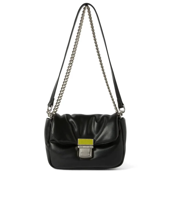 MSGM Puffer Clic Bag In Ecopelle Black Clearance