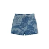 MSGM Shorts Di Denim Con Lavorazione "Surfer" A Laser Blue Sale