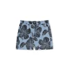 MSGM Shorts In Cotone Popeline Sartoriale Con Stampa "Hibiscus" Blue Online