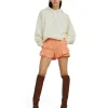 MSGM Shorts In Double Crepe Cady Con Rouches Applicate Orange New