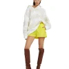 MSGM Shorts In Taffeta Tinta Unita Lemon Yellow Cheap