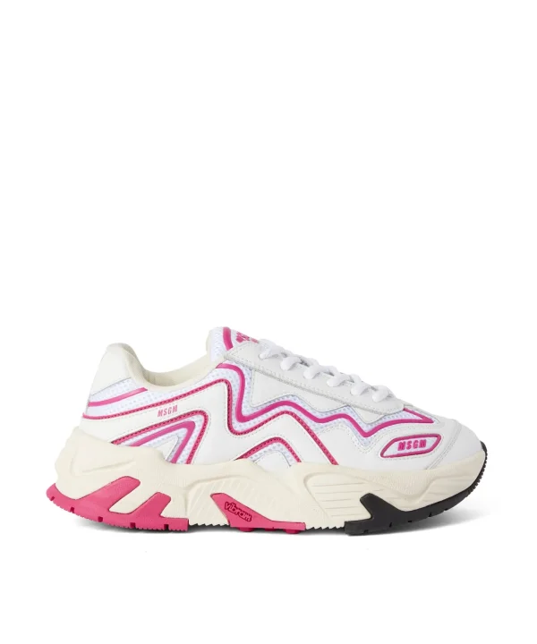 MSGM Sneakers Vortex Con Suola Vibram Pink Fluo Best Sale