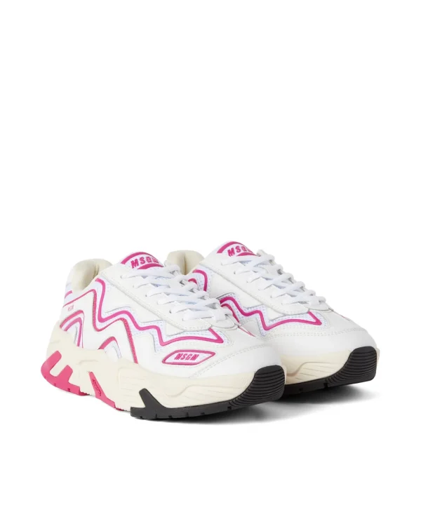 MSGM Sneakers Vortex Con Suola Vibram Pink Fluo Best Sale