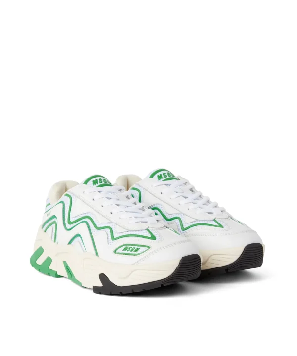 MSGM Sneakers Vortex Con Suola Vibram Green Fluo Shop