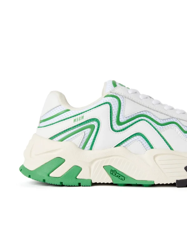 MSGM Sneakers Vortex Con Suola Vibram Green Fluo New