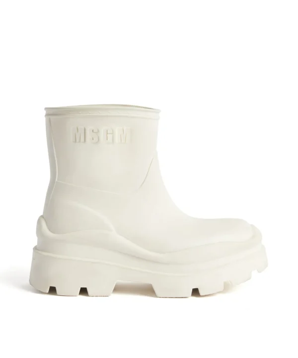 MSGM Supergomma Boots White Cheap