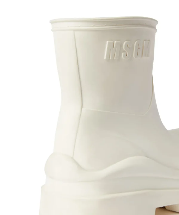 MSGM Supergomma Boots White Cheap