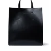 MSGM Tote Bag In Ecopelle Con Micrologo Embossed Black Hot