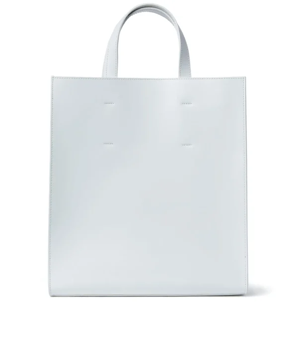 MSGM Tote Bag In Ecopelle Con Micrologo Embossed White Best