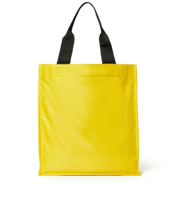 MSGM Tote In Nylon Signature Con Logo Pennellato Yellow Flash Sale