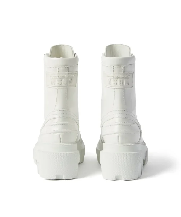 MSGM Track Sole Boots White Cheap