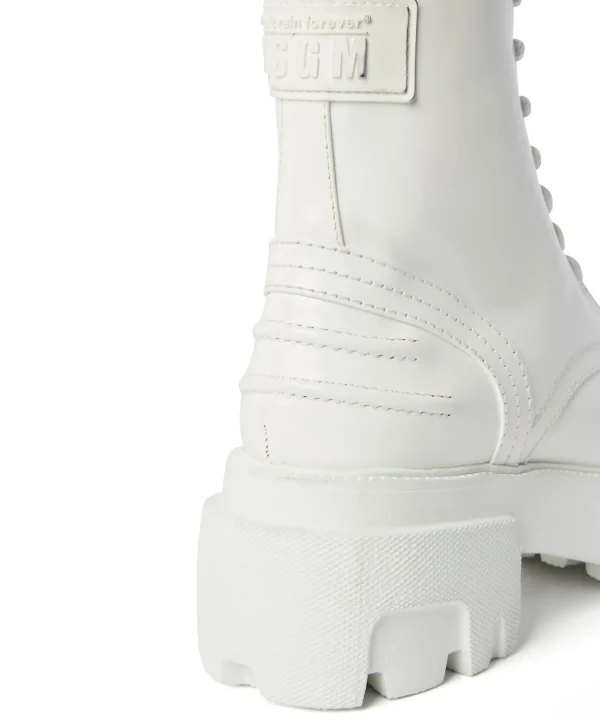 MSGM Track Sole Boots White Cheap