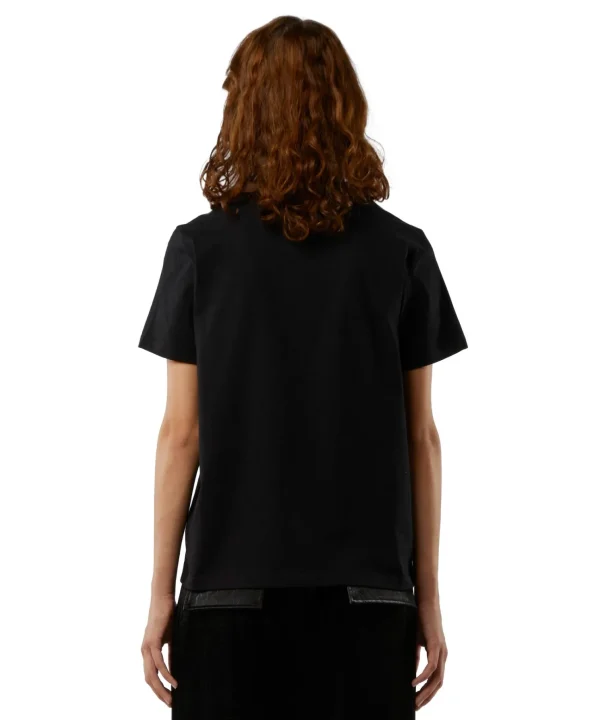 MSGM T-Shirt Girocollo Con Box Logo Black Best