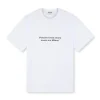 MSGM T-Shirt Girocollo Con Quote "Pensavo Fosse Amore Invece Era Milano" White Online