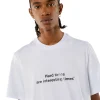 MSGM T-Shirt Girocollo Con Quote "Hard Times Are Interesting Times" White Store