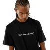 MSGM T-Shirt Girocollo Con Quote "Vorrei Vivere Di Inizi" Black Fashion