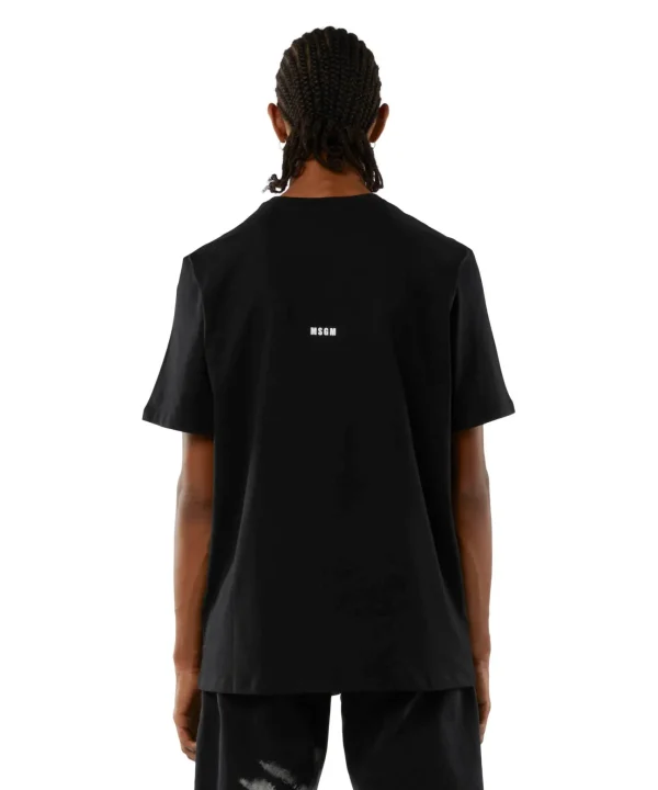 MSGM T-Shirt Girocollo Con Quote "Non So Dovema Insieme" Black Best